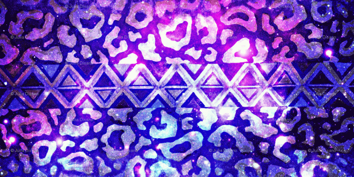 1000x1000 Tribal Leopard Galaxy wallpaper - ebiemporium - Spoonflower