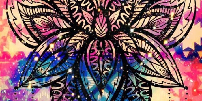 719x1280 Aztec Flower Galaxy Wallpaper #androidwallpaper #iphonewallpaper