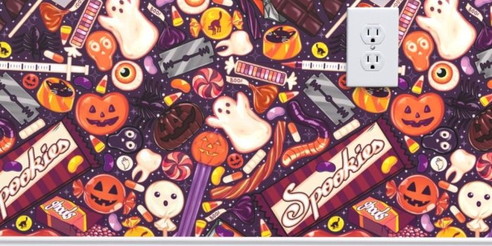 1024x1024 Creepy Halloween Candy on Purple on Isobar by spookishdelight
