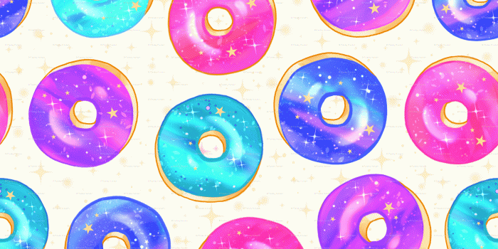 2926x2926 Galaxy Donuts on Cream wallpaper - spookishdelight - Spoonflower