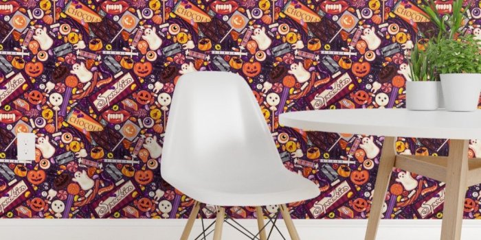 1024x1024 Creepy Halloween Candy on Purple on Isobar by spookishdelight