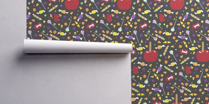 1024x1024 halloween candy wallpaper - ghouk - Spoonflower