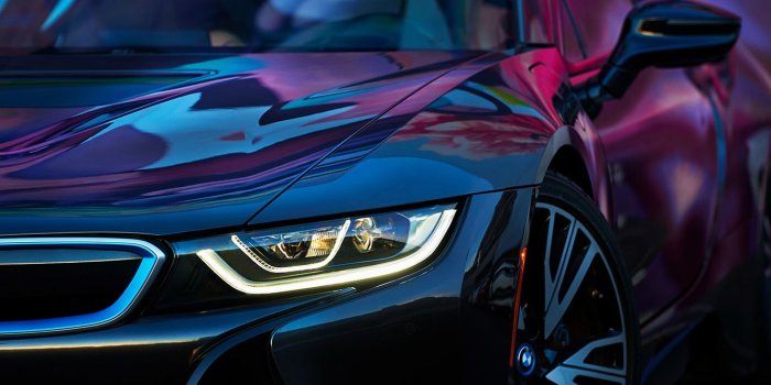 1366x768 wallpaper for desktop, laptop | bf26-bmw-rainbow-blue-purple-car-art