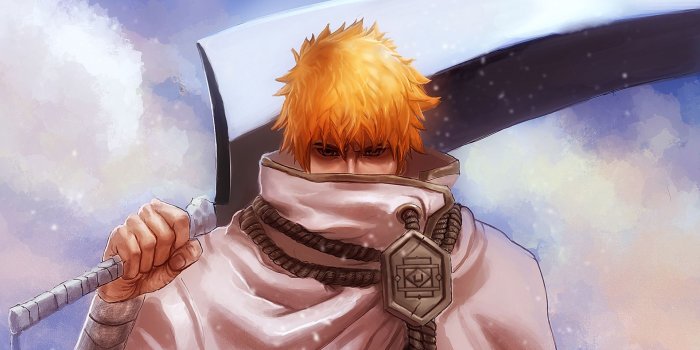 1920x1080 Download wallpaper 1920x1080 bleach, ichigo kurosaki, shinigami, art