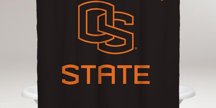 2000x2000 OREGON STATE BEAVERS LOGO WALLPAPER BLACK BACKGROUND Printed Shower