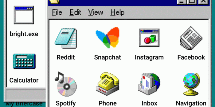 1080x2160 Theme] (WIP) I started out with old Windows icons over a vaporwave