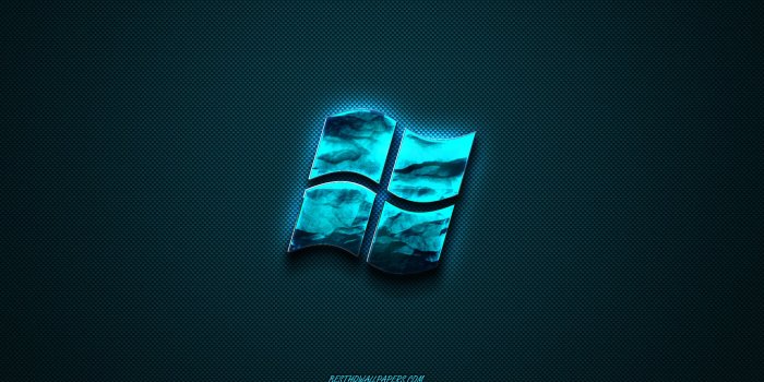 2560x1600 Download wallpapers Windows old blue logo, creative blue art
