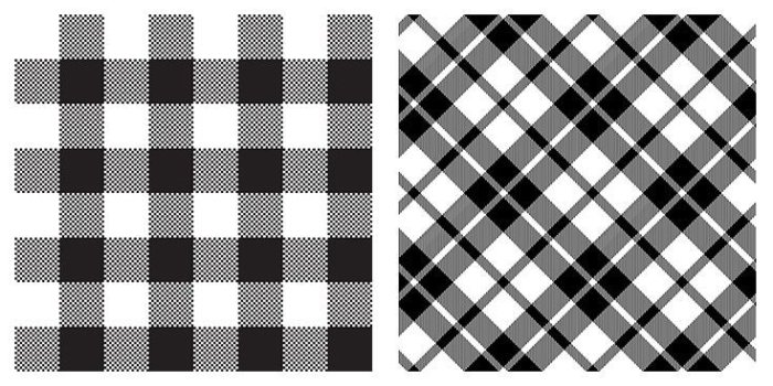 735x1120 Black and white vector patterns texture. Tartan plaid wallpaper