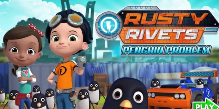 1920x1080 Rusty Rivets Full Episodes Penguin Runner Rescue - Nick JR Cartoon Games