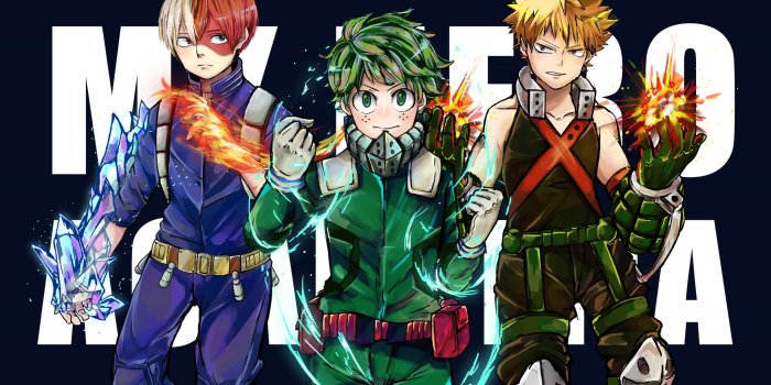 2048x1536 My Hero Academia - Shoto Todoroki,Izuku Midoriya & Katsuki Bakugo HD