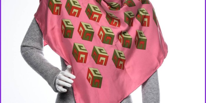 1200x1200 Gucci Silk Gg Wallpaper Print Scarf Rose Red - Woolen (#1088271