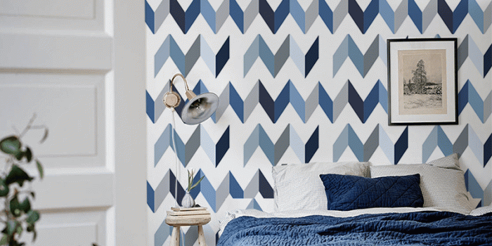 800x1068 Modern interior design – Herringbone peel&stick wallpapers