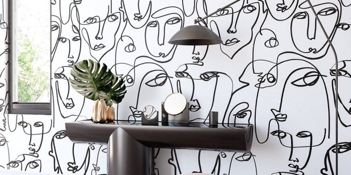 1024x1024 Modern Interior Design, Wallpaper & Removable Decals | drop it