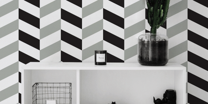 900x1350 Modern interior design – Herringbone peel&stick wallpapers