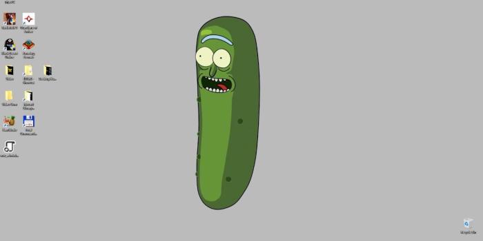 1280x720 DesktopHut - I'm Pickle Rick! 3D HD Live Wallpaper