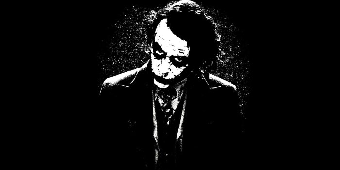 2560x1600 Black and white Joker - Batman wallpaper - Movie wallpapers - #48652