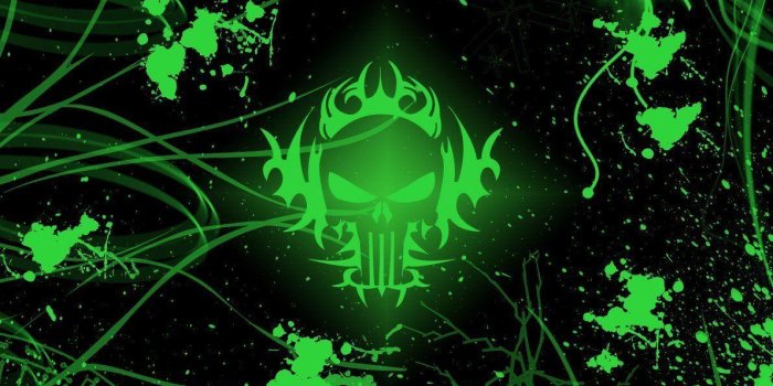 1191x670 Green Skull Wallpapers