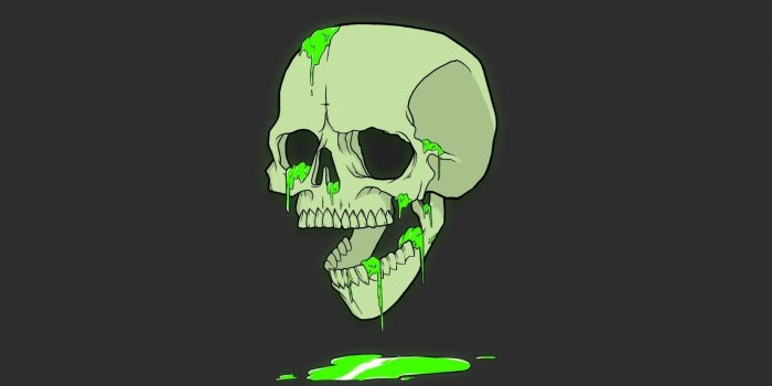 1680x1050 4547994 #bones, #artwork, #humor, #minimalism, #green, #skull