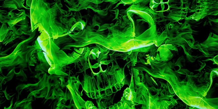 1100x729 74+] Green Skull Wallpaper on WallpaperSafari