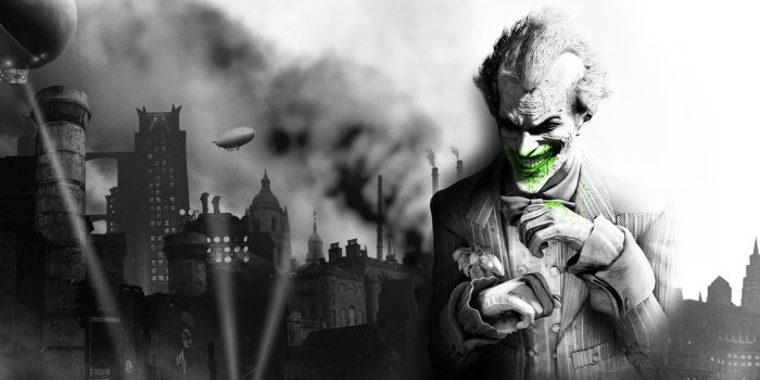 1920x1080 3352643 1920x1080 Batman arkham city, The joker, Smile, City, Jacket