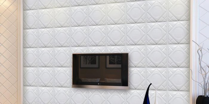 1094x1094 Amazon.com : Coohole Modern 3D Brick Pattern Wallpaper TV Wall