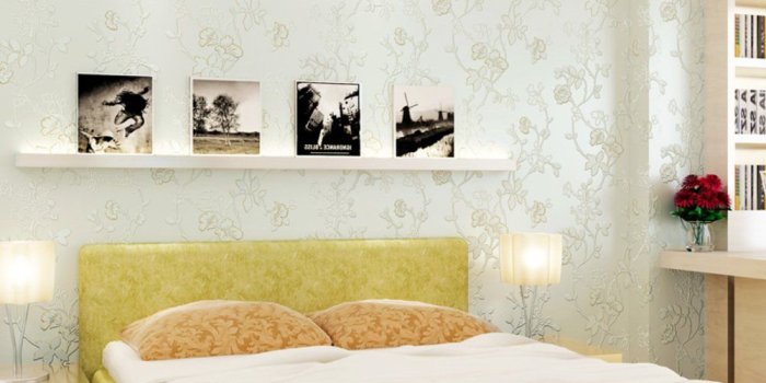 1001x1001 non-woven wallpaper/Simple Korean sweet wallpaper/3Dthree