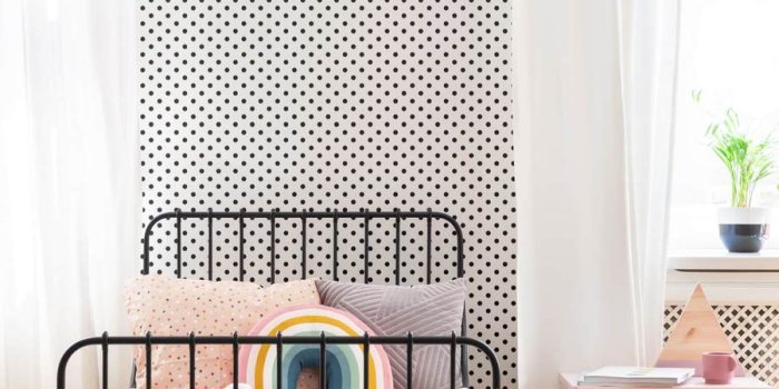 900x900 Modern polka dot wallpaper for kids rooms