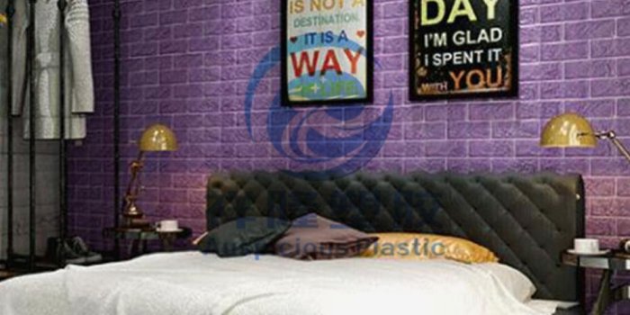 1000x1000 Hot Modern 3d Brick Pattern Wallpaper Bedroom Living Room Wall Background  Purple - Buy 3d Wallpaper,3d Wallpaper Living Room Wall Background,Purple 