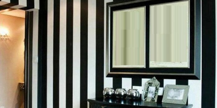 1200x1487 Amazon.com: GAOJIAN Black White Vertical Striped Wall Stickers