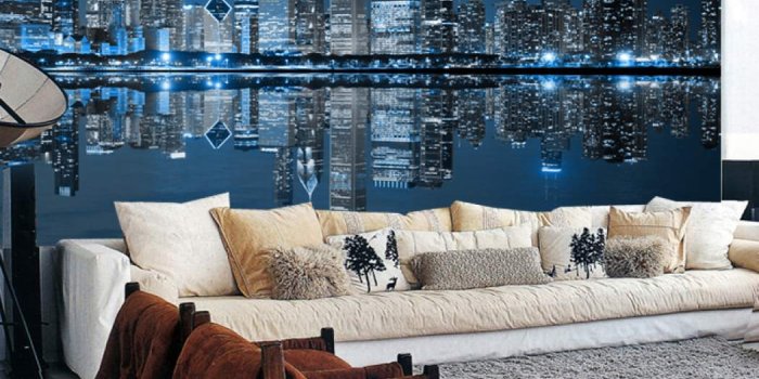 1050x1050 Free Shipping Modern Large scale Murals Wallpaper The Living Room Sofa  Bedroom TV Background KTV 3D Wallpaper City Night Landsca