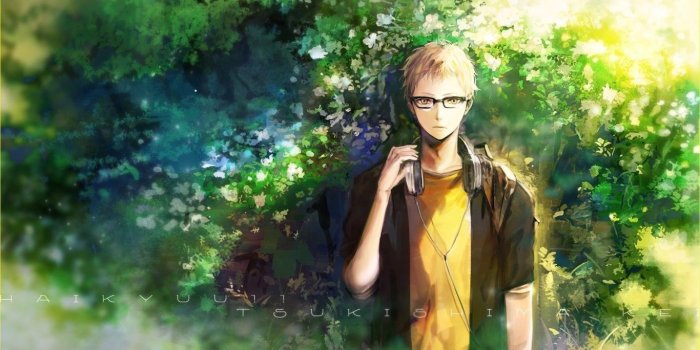 1366x768 Download 1366x768 Tsukishima Kei, Blonde, Haikyuu, Glasses