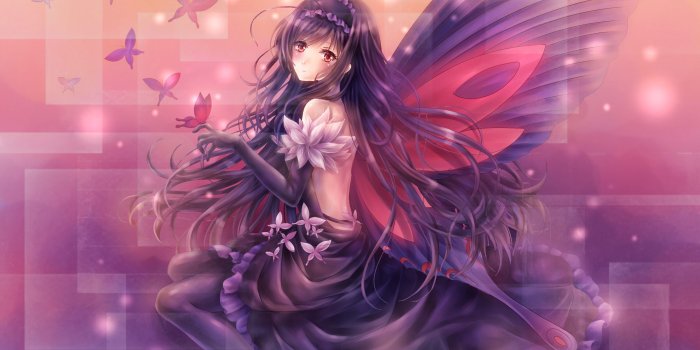2400x1900 Butterfly Fairy Wallpaper | accel world art girl fairy angel