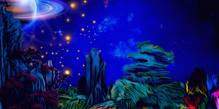 1680x1050 Download 1680x1050 Planet, Digital Art, Saturn, Stars, Colorful