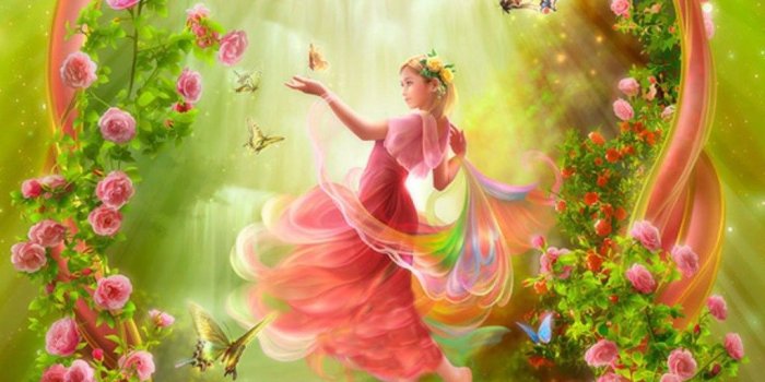 1024x768 Butterfly Fairy Wallpaper