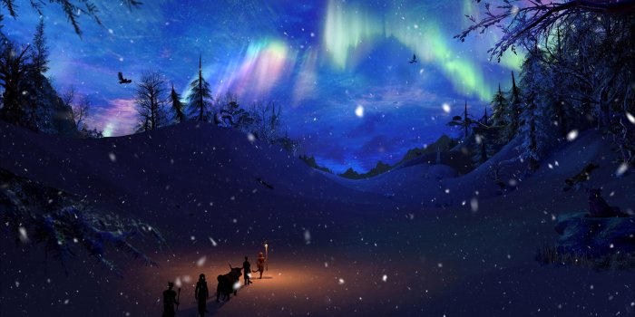 3840x2160 4K Skyrim Nights Wallpaper HD