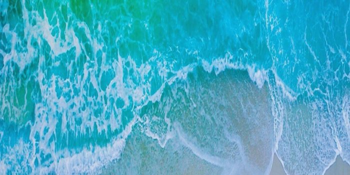 1238x2800 Ios 11 Iphone X Aqua Blue Water Beach Wave Ocean Apple - Ios 11