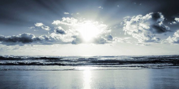 1366x768 Beach: Sunrise Gray Apple Beach Ipple Wallpaper Nature for HD 16:9