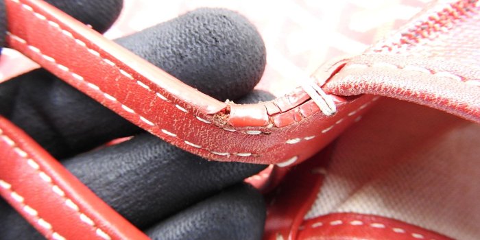 1600x1200 Auth GOYARD Saint Louis PM Shoulder Tote Bag PVC Canvas Leather Red B-4576