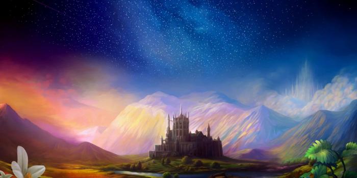 1920x1080 Castle surrounded with mountains digital wallpaper, Odin Sphere