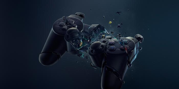1920x1080 Wallpaper Of A Shattered PlayStation 2 Controller | PaperPull