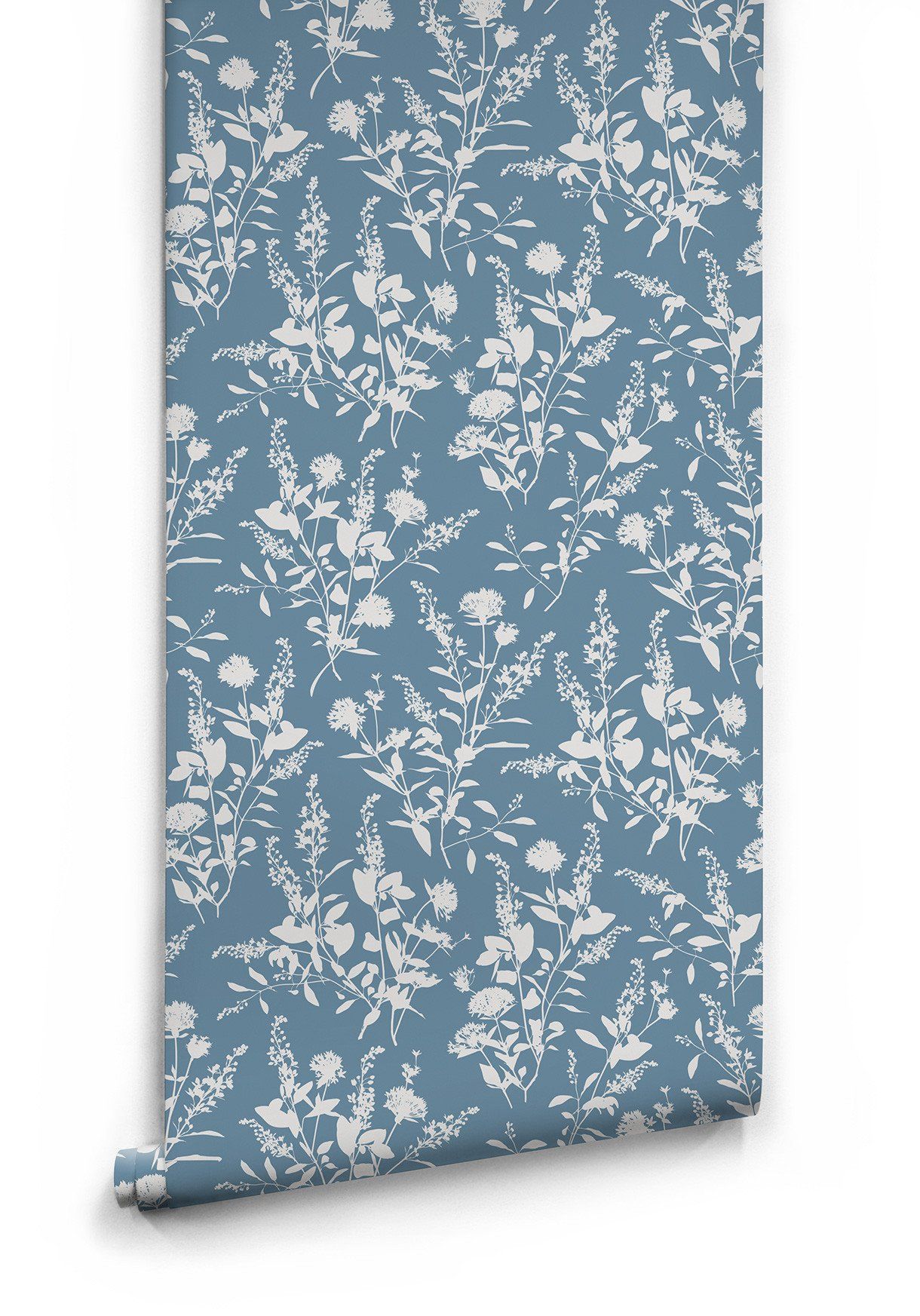 1220x1745 Wildflower Wallpaper in Cascade Tour Blue by Milton & King – BURKE DECOR