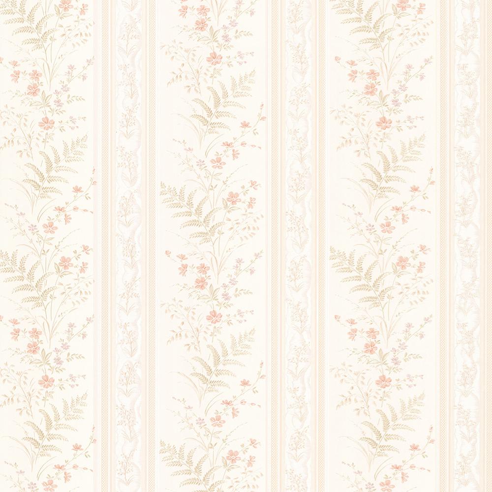 1000x1000 56.4 sq. ft. Bell Blue Wildflower Stripe Wallpaper