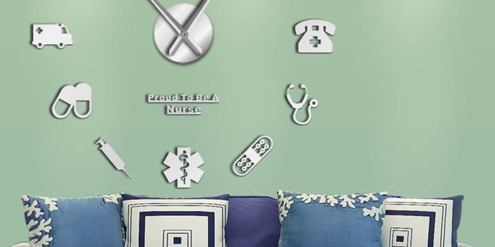 1000x1000 Proud To Be A Nurse Doctor & Nurse Kit DIY Large Wall Clock Medical Office  Hospital Wall Art Decor Long Hands Clock Wall Watch