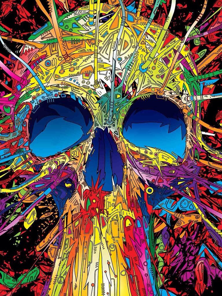 768x1024 Sick skull wallpaper | Pics I like | Trippy wallpaper, Skull