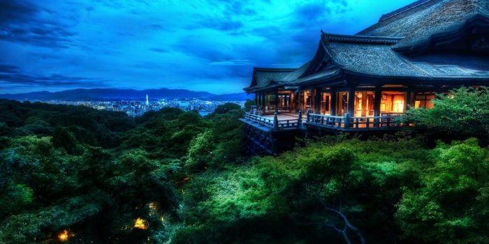 1280x804 The Treetop Temple Protects Kyoto Japan wallpapers | The Treetop