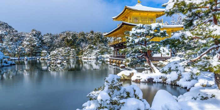 1332x850 Kinkaku Snow Wallpaper Hd | Joss Wallpapers