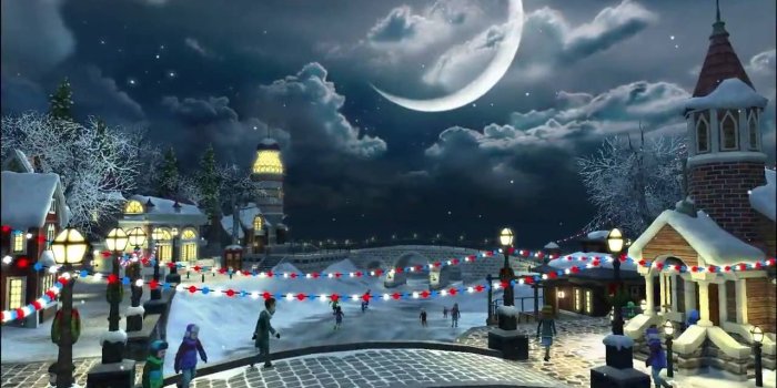 1280x720 Snow Village 3D Live Wallpaper and Screensaver 1.0