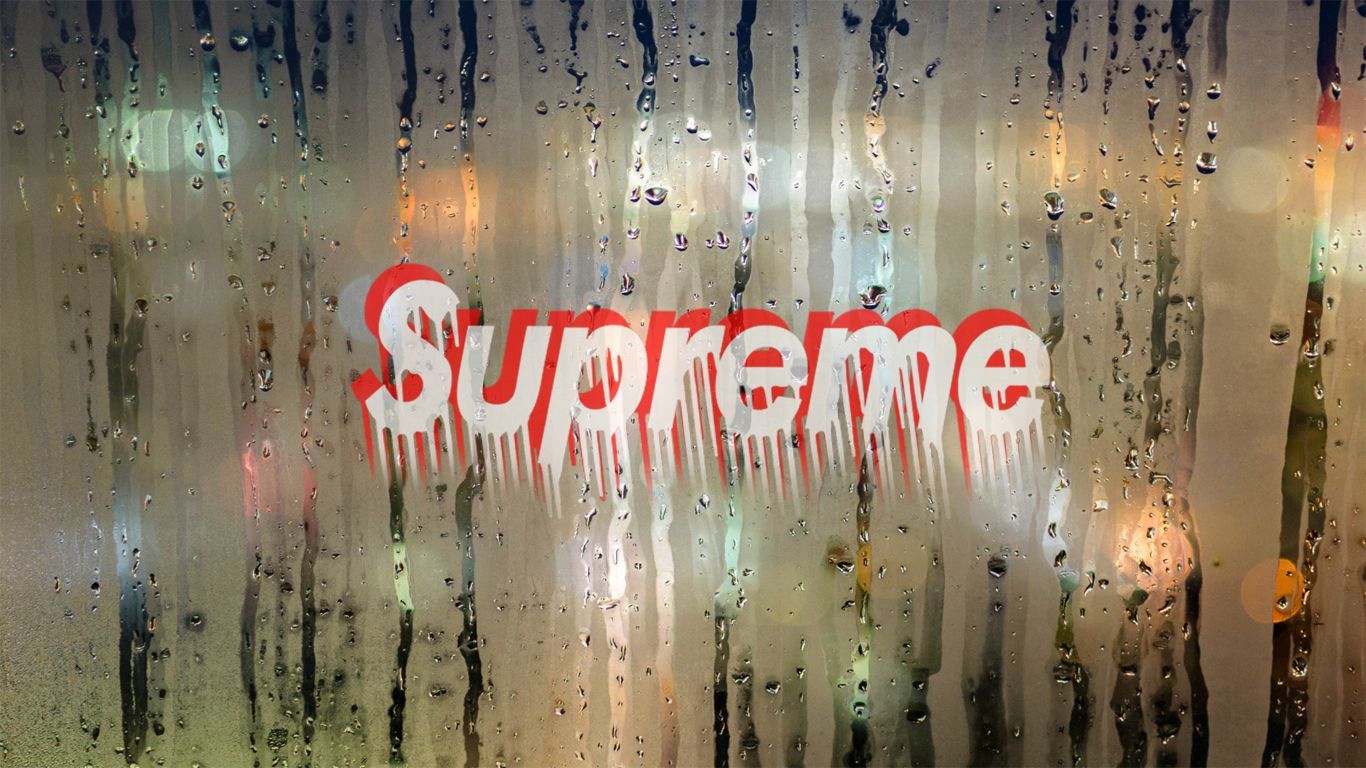 1366x768 HD Drippy Supreme logo cool background/wallpaper (hypebeast