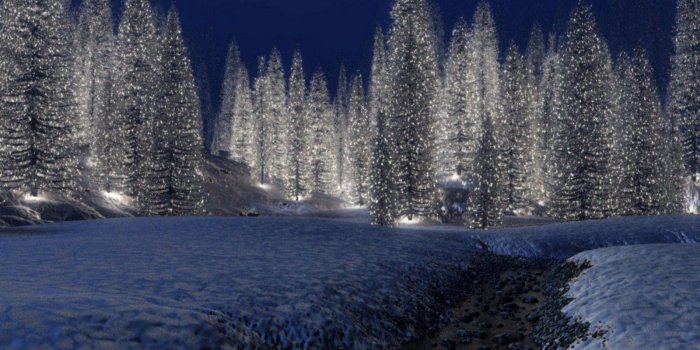 1600x1200 christmas scenery | Free Download HD Snowy Christmas Scene Wallpaper