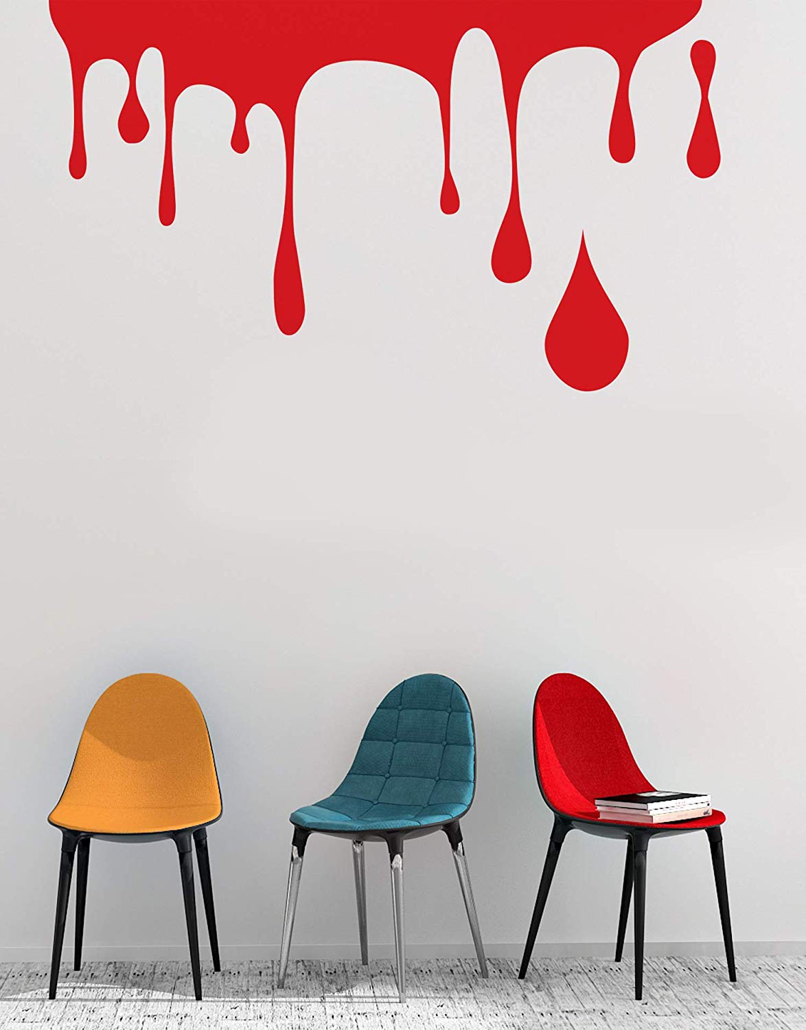 1174x1500 Amazon.com: Stickerbrand Red Paint Dripping Wall Decal. Large Size
